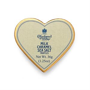 Charbonnel et Walker Milk Sea Salt Caramel Chocolate Truffles Mini Heart Box 34g